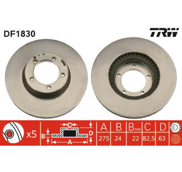 Brzdový kotouč TRW DF1830