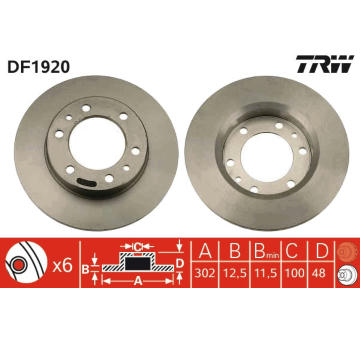 Brzdový kotouč TRW DF1920