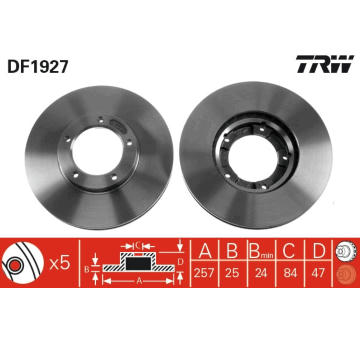 Brzdový kotouč TRW DF1927