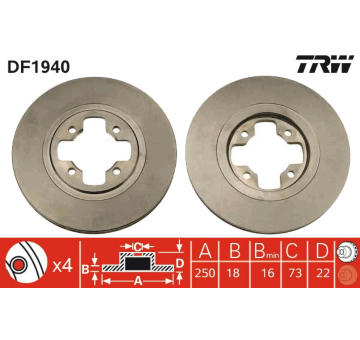 Brzdový kotouč TRW DF1940
