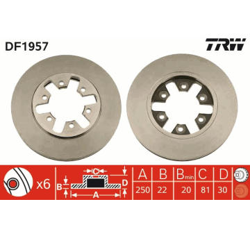 Brzdový kotouč TRW DF1957