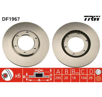 Brzdový kotouč TRW DF1967