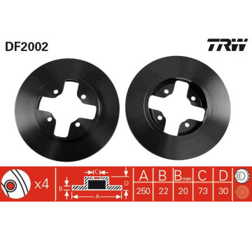 Brzdový kotouč TRW DF2002