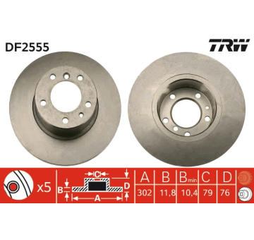 Brzdový kotouč TRW DF2555