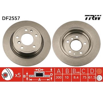 Brzdový kotouč TRW DF2557