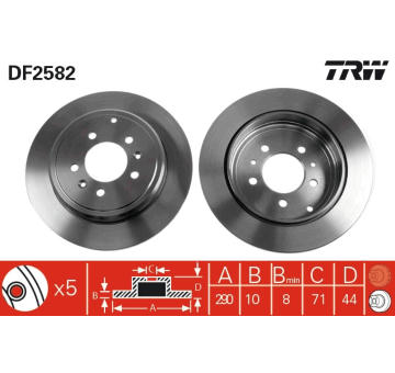 Brzdový kotouč TRW DF2582