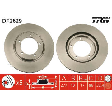 Brzdový kotouč TRW DF2629