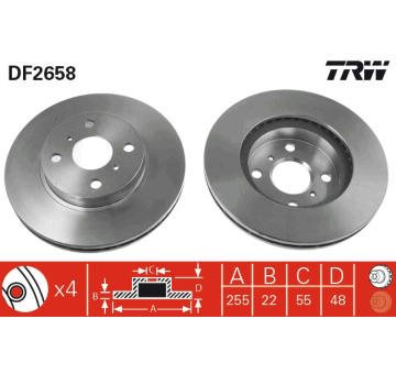 Brzdový kotouč TRW DF2658