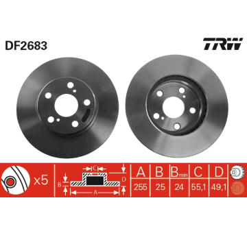 Brzdový kotouč TRW DF2683