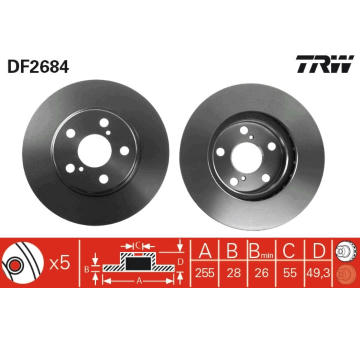 Brzdový kotouč TRW DF2684