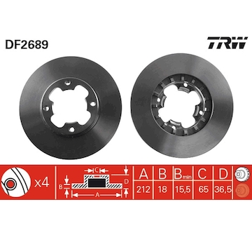 Brzdový kotouč TRW DF2689