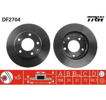 Brzdový kotouč TRW DF2704