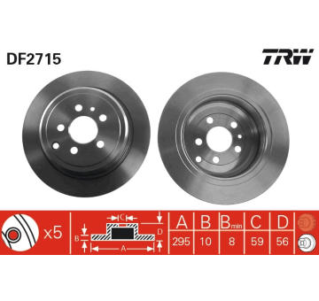 Brzdový kotouč TRW DF2715