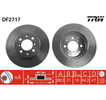 Brzdový kotouč TRW DF2717