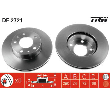 Brzdový kotouč TRW DF2721