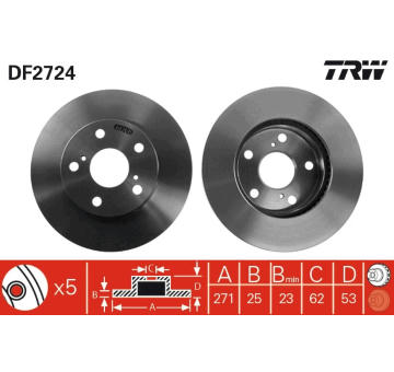 Brzdový kotouč TRW DF2724