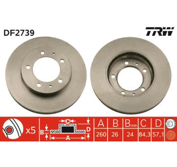 Brzdový kotouč TRW DF2739