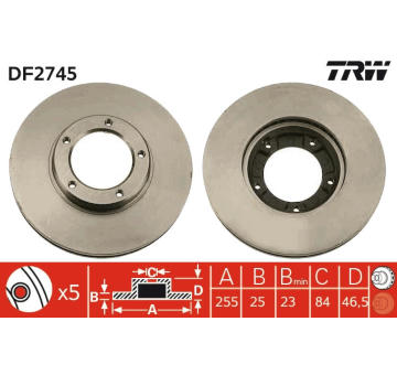 Brzdový kotouč TRW DF2745