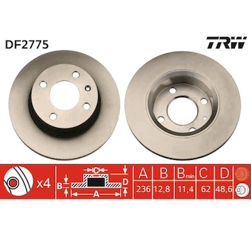 Brzdový kotouč TRW DF2775