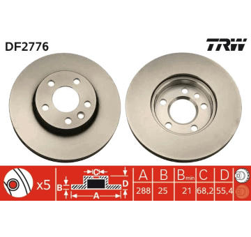 Brzdový kotouč TRW DF2776