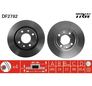 Brzdový kotouč TRW DF2782