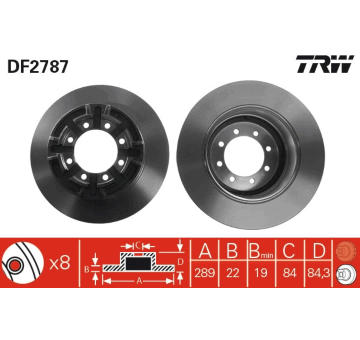 Brzdový kotouč TRW DF2787