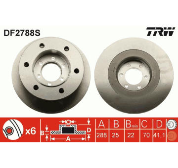 Brzdový kotouč TRW DF2788S