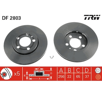 Brzdový kotouč TRW DF2803