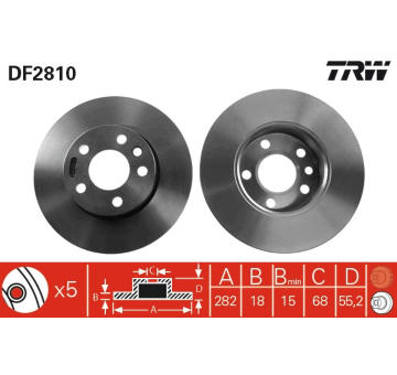 Brzdový kotouč TRW DF2810