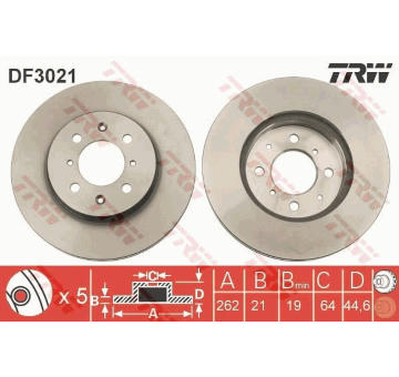 Brzdový kotouč TRW DF3021