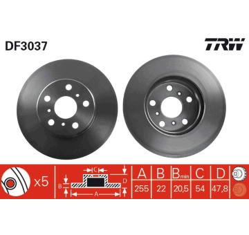 Brzdový kotouč TRW DF3037