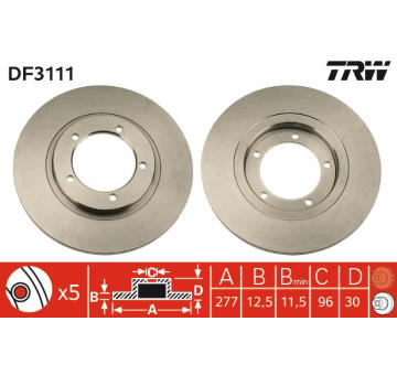 Brzdový kotouč TRW DF3111