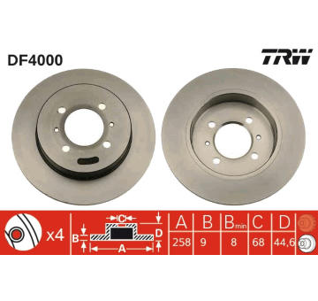 Brzdový kotouč TRW DF4000