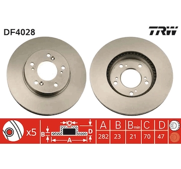 Brzdový kotouč TRW DF4028