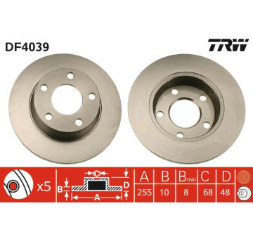 Brzdový kotouč TRW DF4039