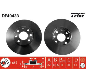 Brzdový kotouč TRW DF4043