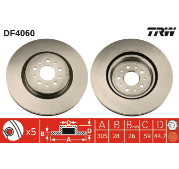 Brzdový kotouč TRW DF4060