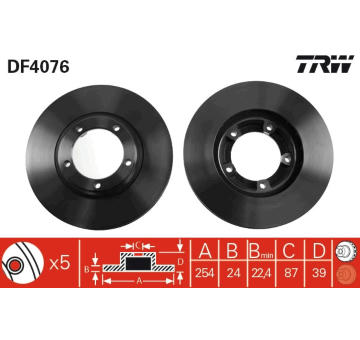 Brzdový kotouč TRW DF4076