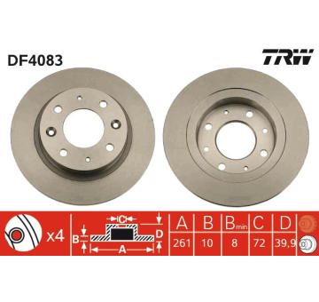 Brzdový kotouč TRW DF4083