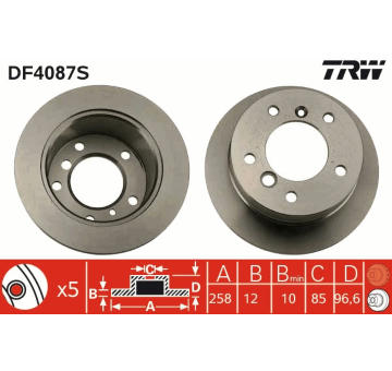 Brzdový kotúč TRW DF4087S