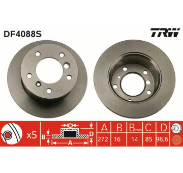 Brzdový kotouč TRW DF4088S