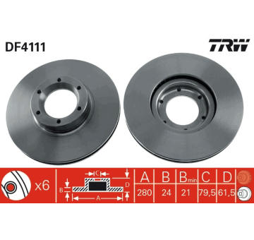 Brzdový kotouč TRW DF4111