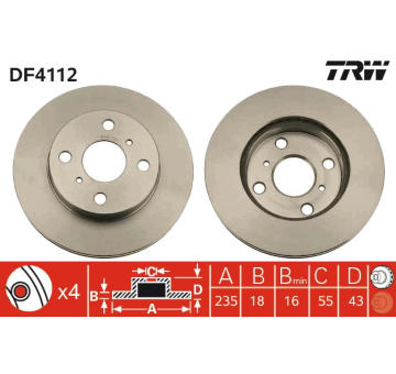 Brzdový kotouč TRW DF4112