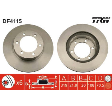 Brzdový kotouč TRW DF4115