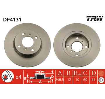 Brzdový kotouč TRW DF4131