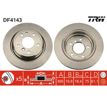 Brzdový kotouč TRW DF4143