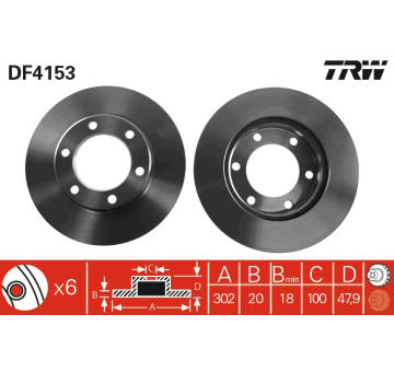 Brzdový kotouč TRW DF4153