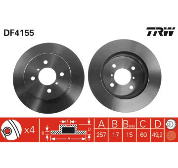 Brzdový kotouč TRW DF4155