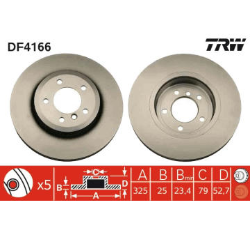 Brzdový kotouč TRW DF4166