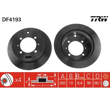 Brzdový kotouč TRW DF4193